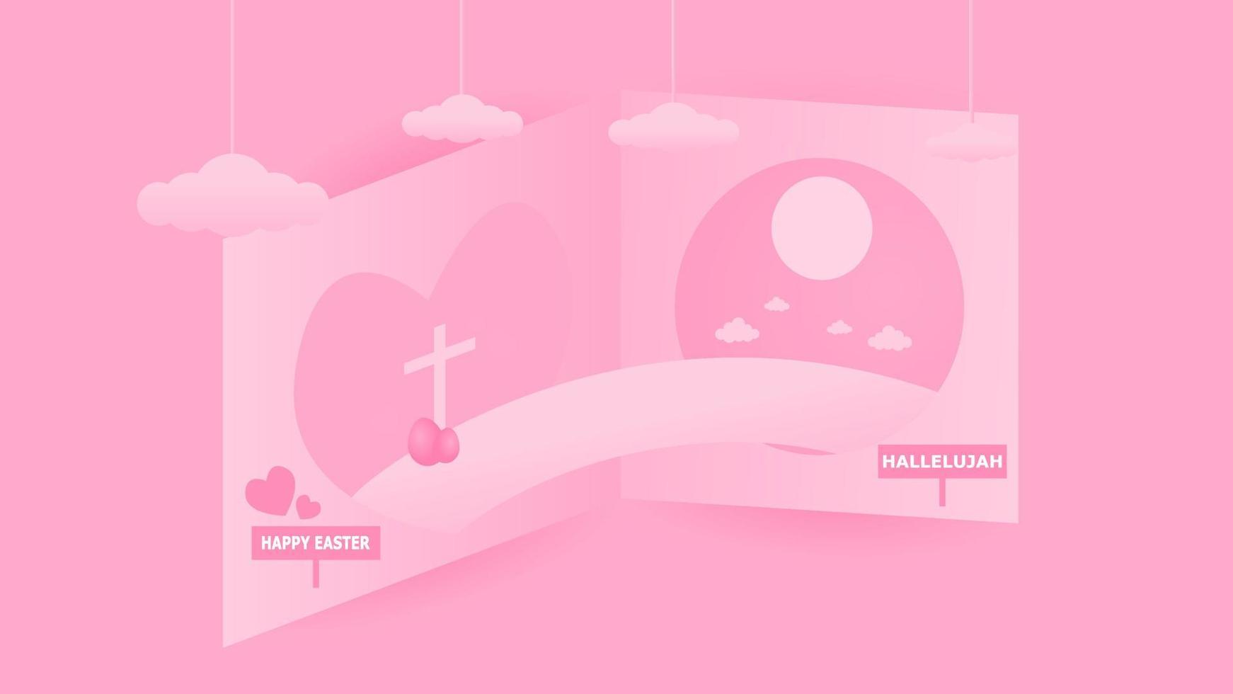 Christian Background with Cross. You can use this asset for your content like as Happy Easter Day, Good Friday, Ascension Day, worship, banner, card, streaming, presentation, broadcast and anymore. vector