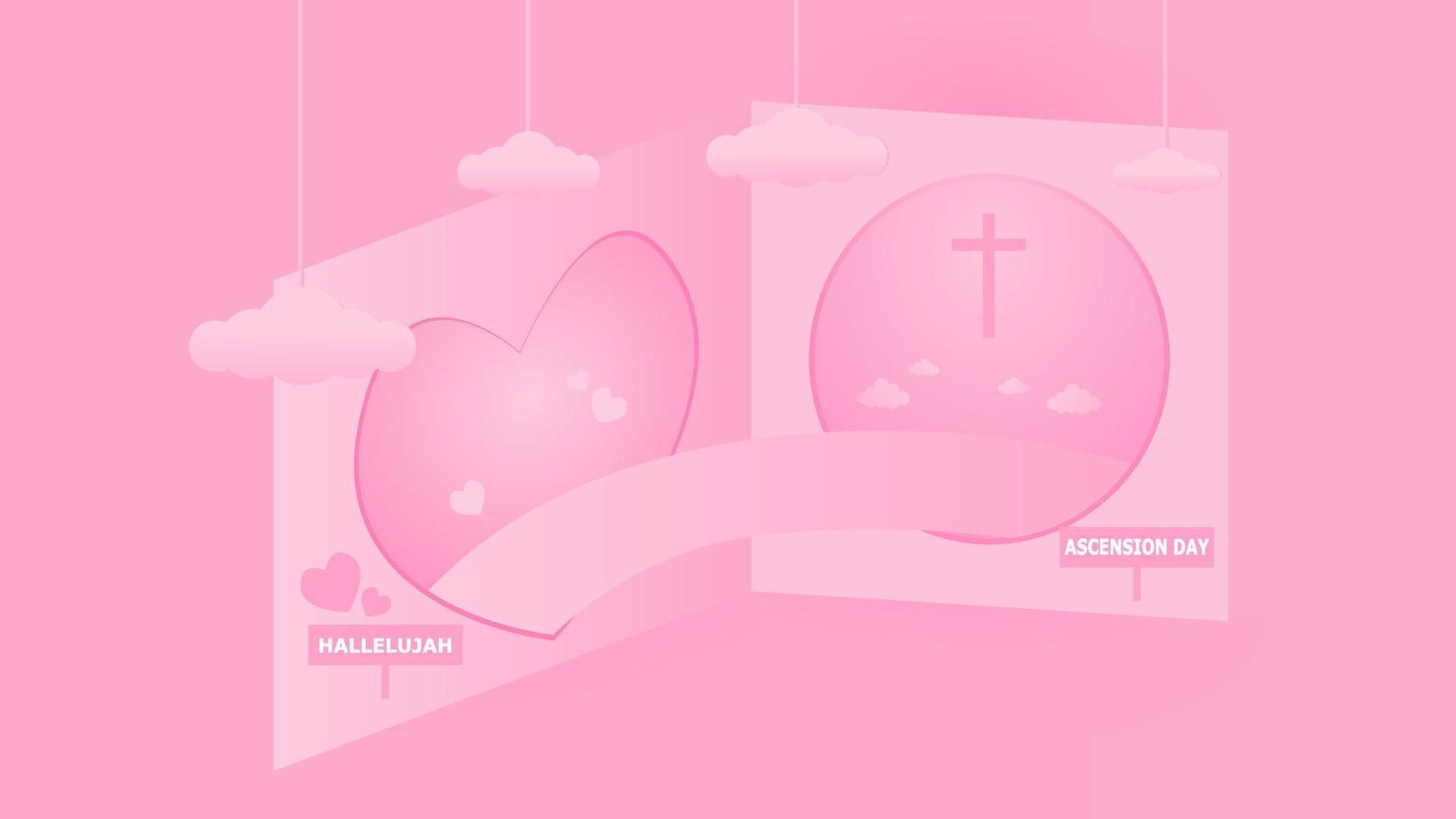 Christian Background with Cross. You can use this asset for your content like as Happy Easter Day, Good Friday, Ascension Day, worship, banner, card, streaming, presentation, broadcast and anymore. vector