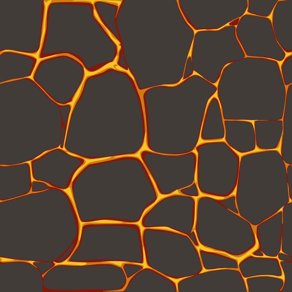 Flat lava or fire texture seamless background for wallpaper. vector