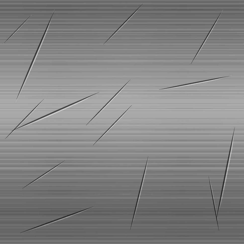 Fondo gris texturizado de hierro o metal viejo sin costuras. ilustración vectorial de un patrón metálico con grietas. vector