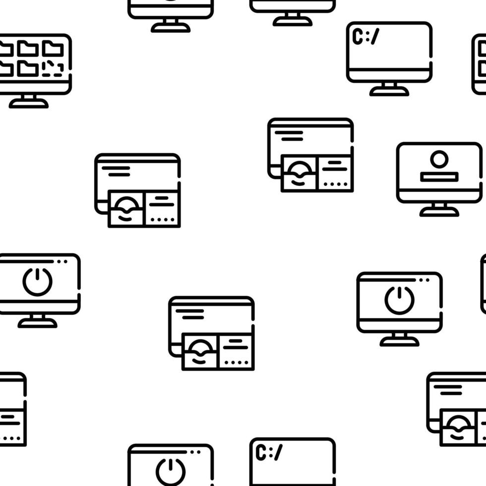 Operating System Pc Vector Seamless Pattern