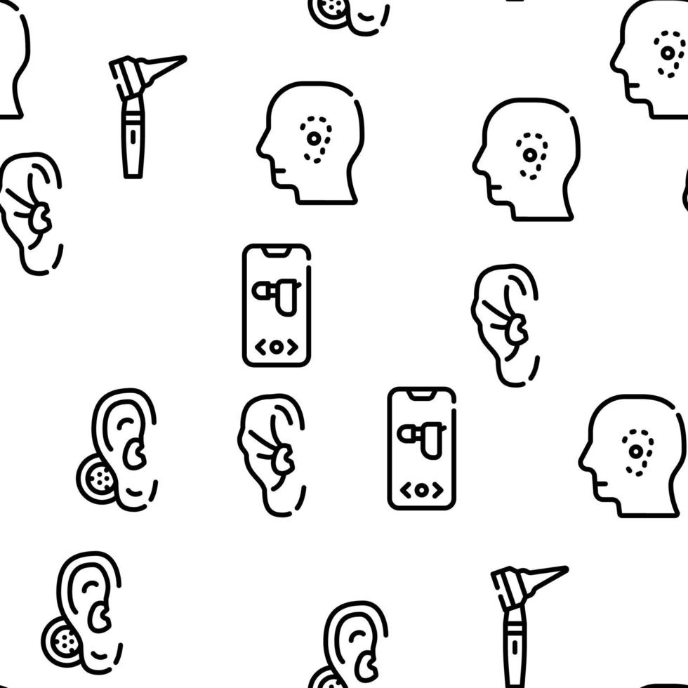 Hearing Equipment Vector Seamless Pattern