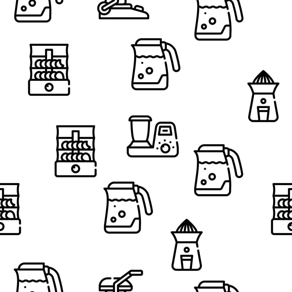 Kitchen Electronics Vector Seamless Pattern