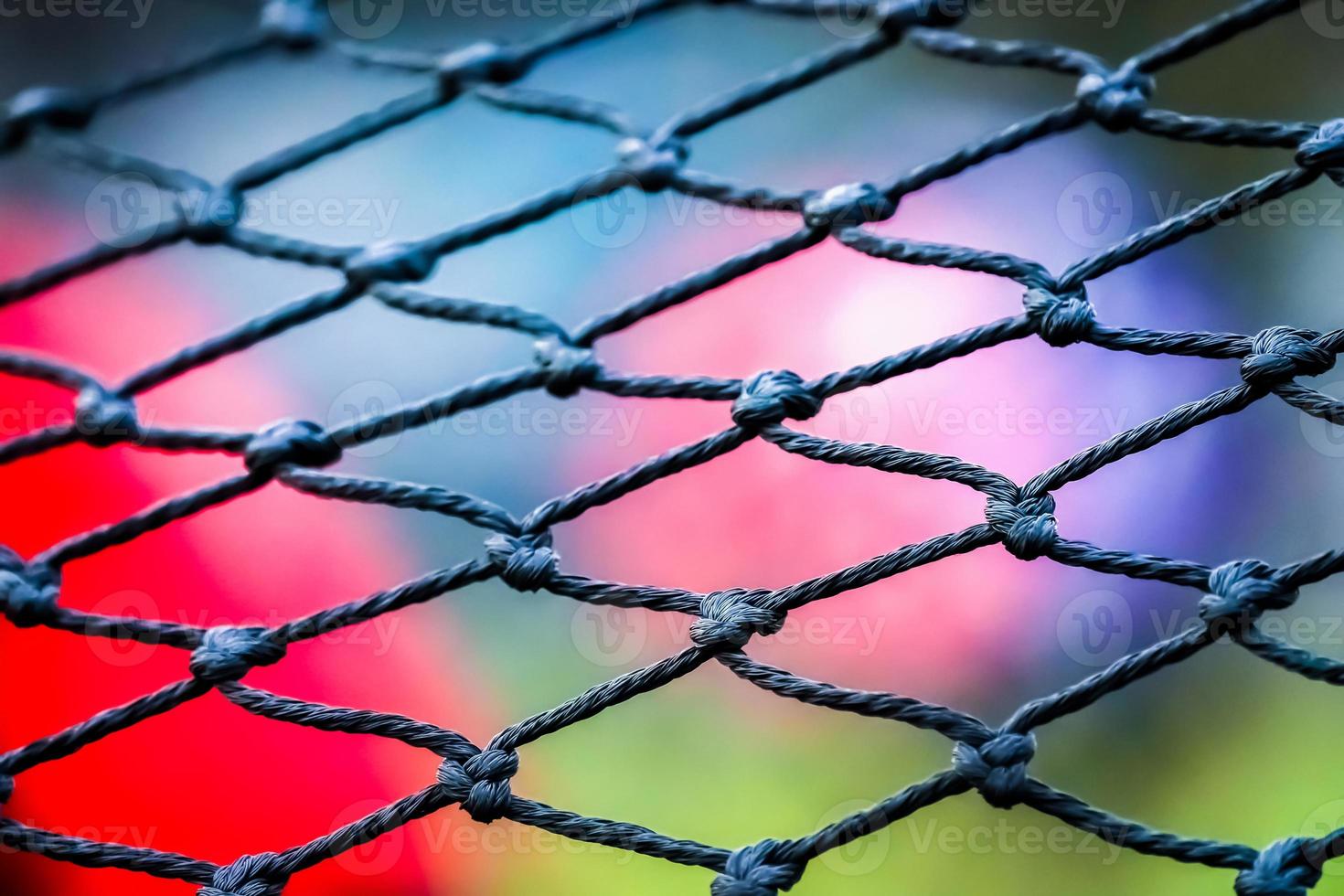 football goal net with blur background photo