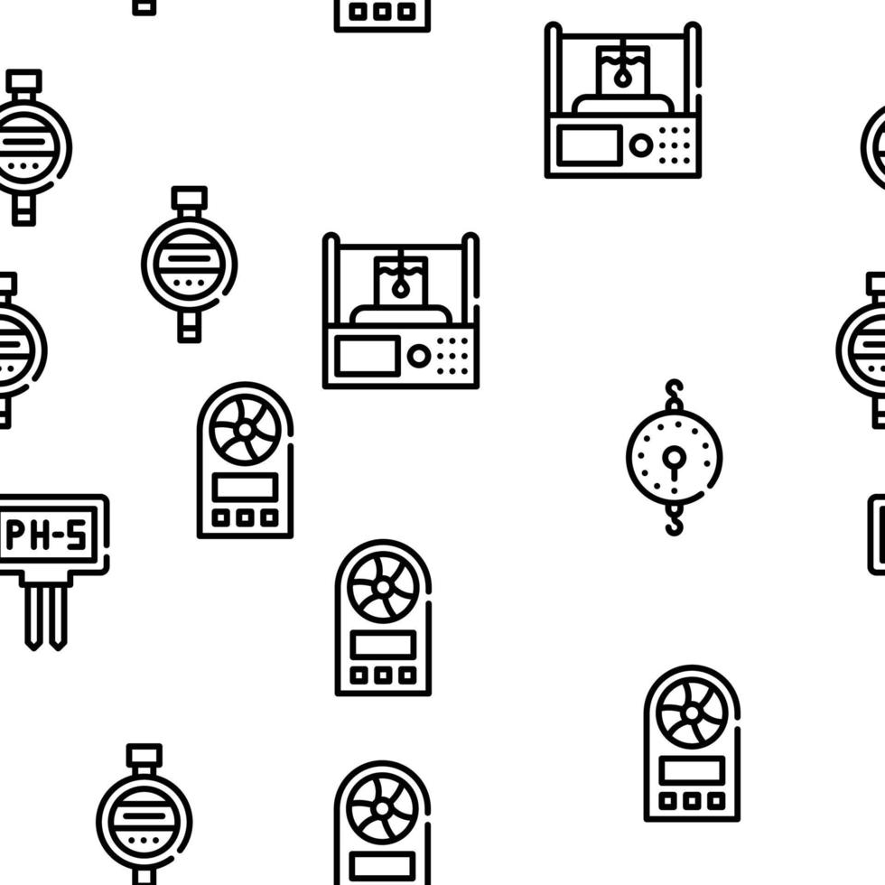 Measuring Equipment Vector Seamless Pattern