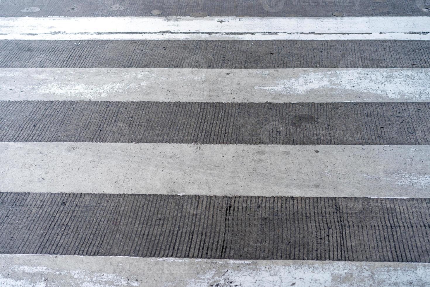 close up Crosswalk on the street. photo
