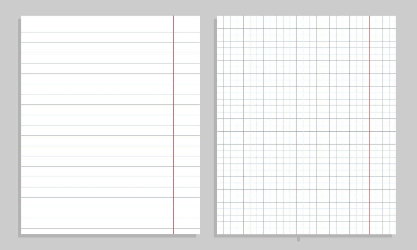 A set of sheets of paper for recording and presenting data. Vector. vector