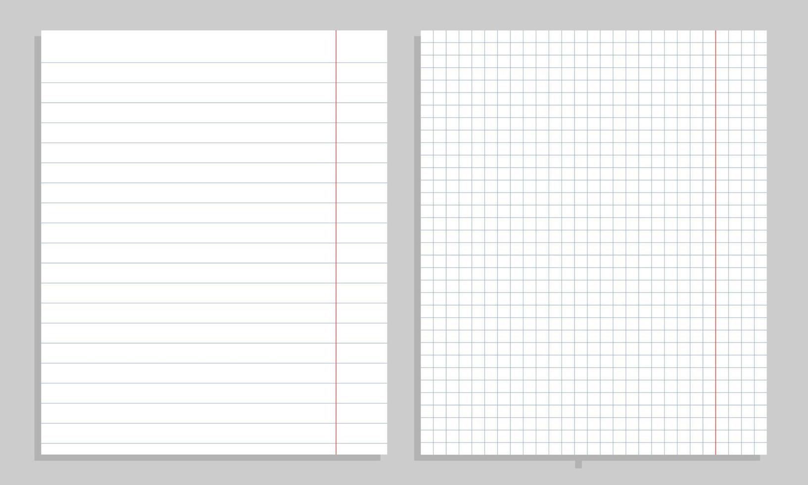 A set of sheets of paper for recording and presenting data. Vector. vector