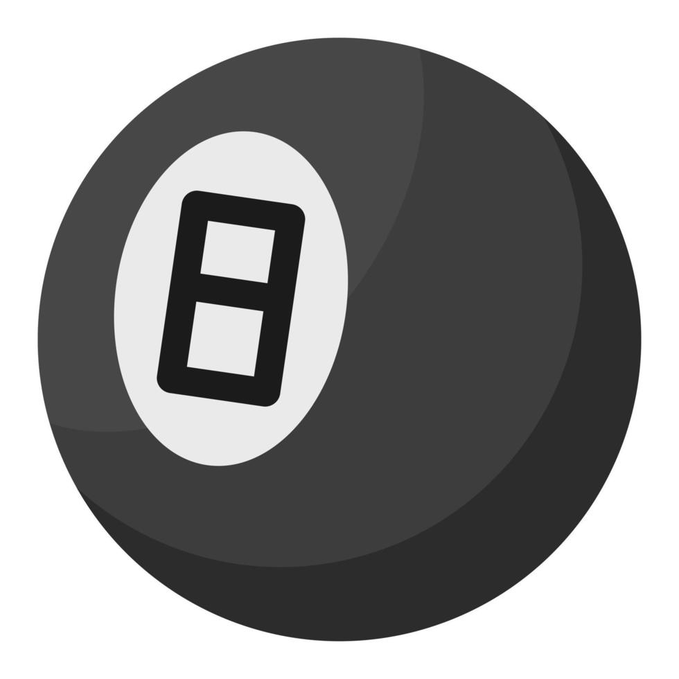Billiard Ball. Vector illustration.