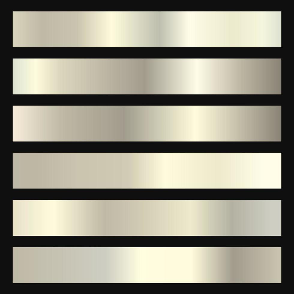 colección de gradiente de plata. ilustración vectorial vector