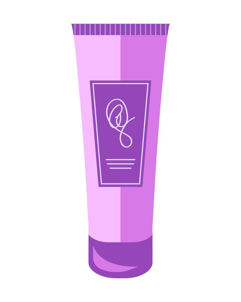Packing cream for hands, face, body. cosmetic tube. Vector illustration.