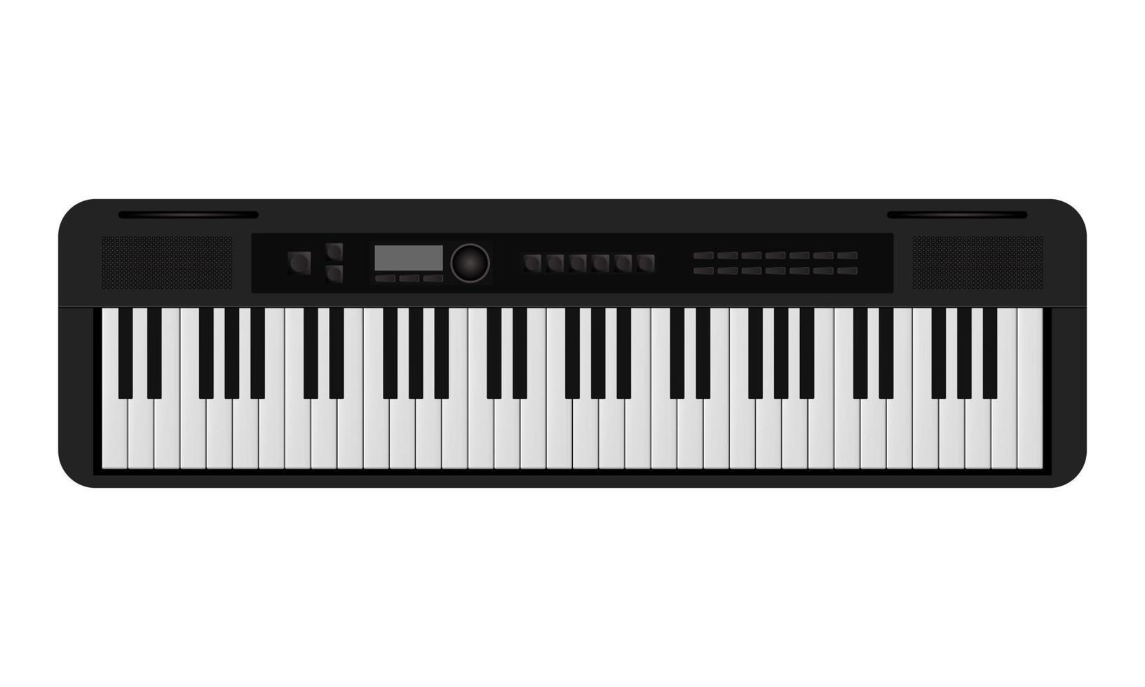 Music synthesizer in realistic style Vector illustration.
