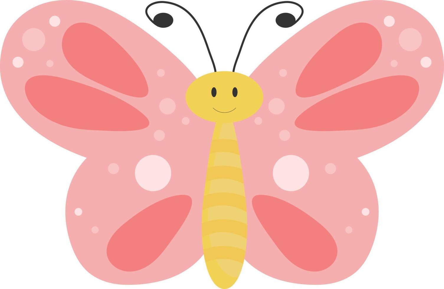 mariposa orgánica colorida. vector