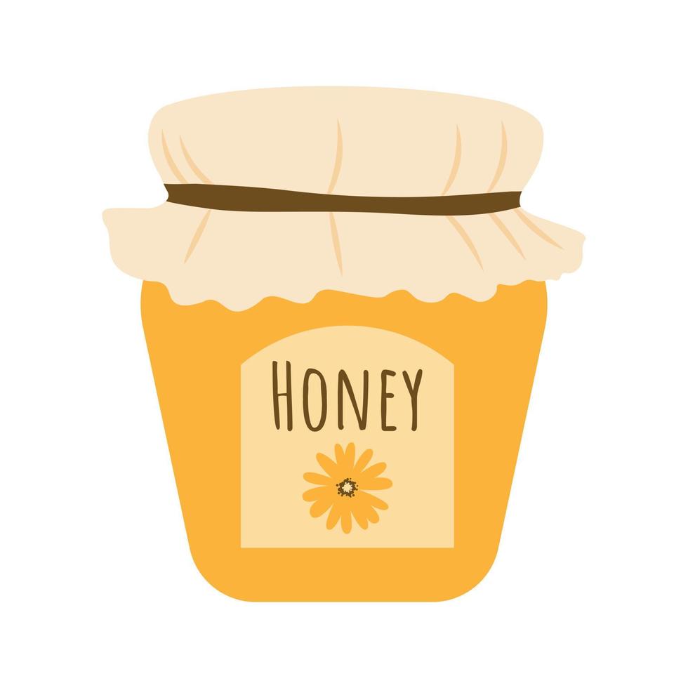 Jar with honey. vector