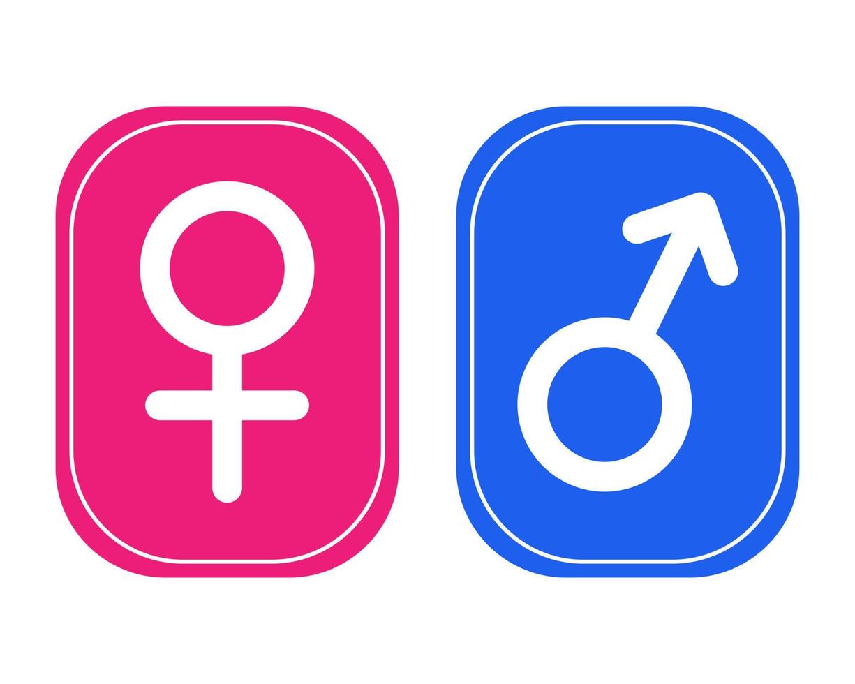 Male and female sign. vector