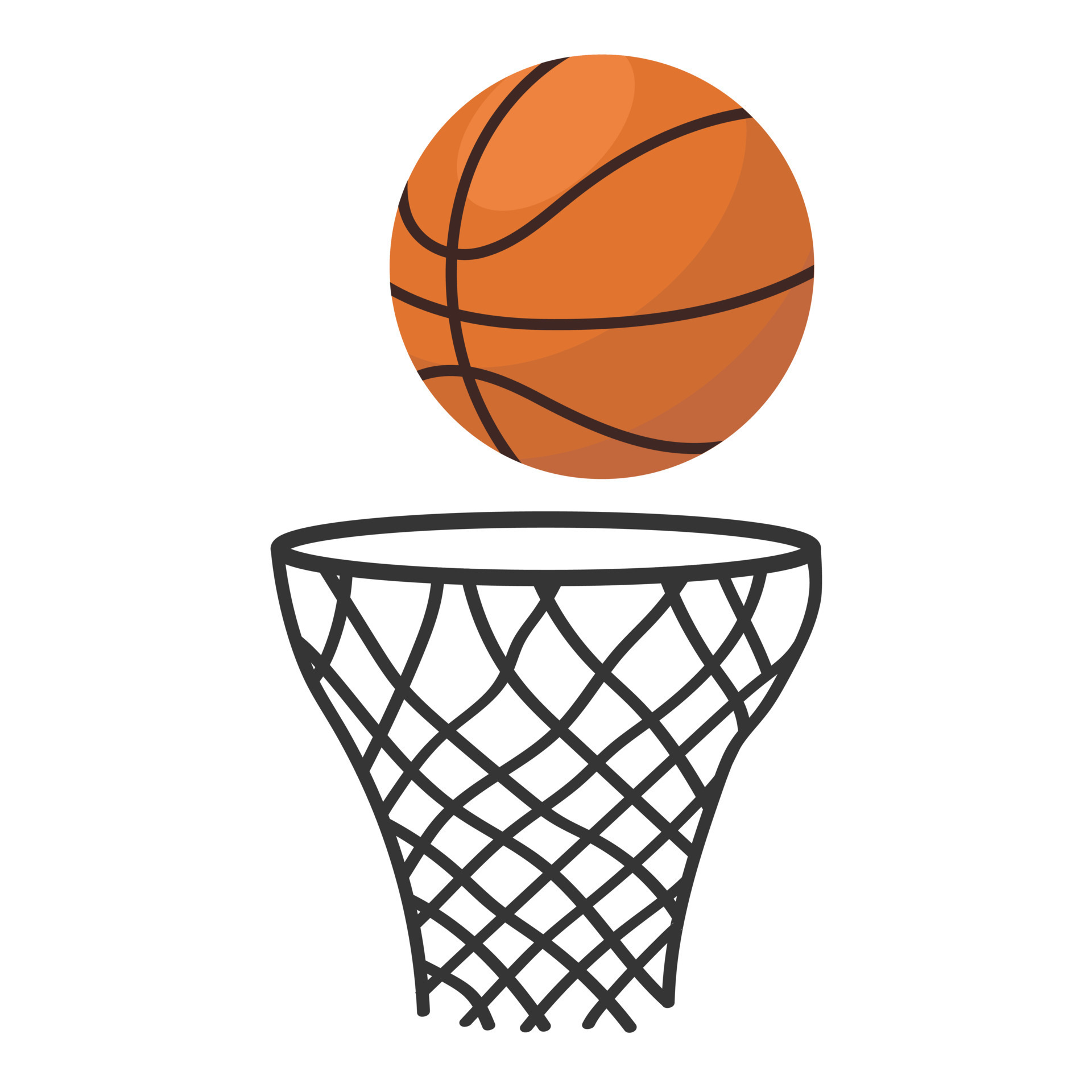 Basketball Ring Isolated on White Vector Stock Vector