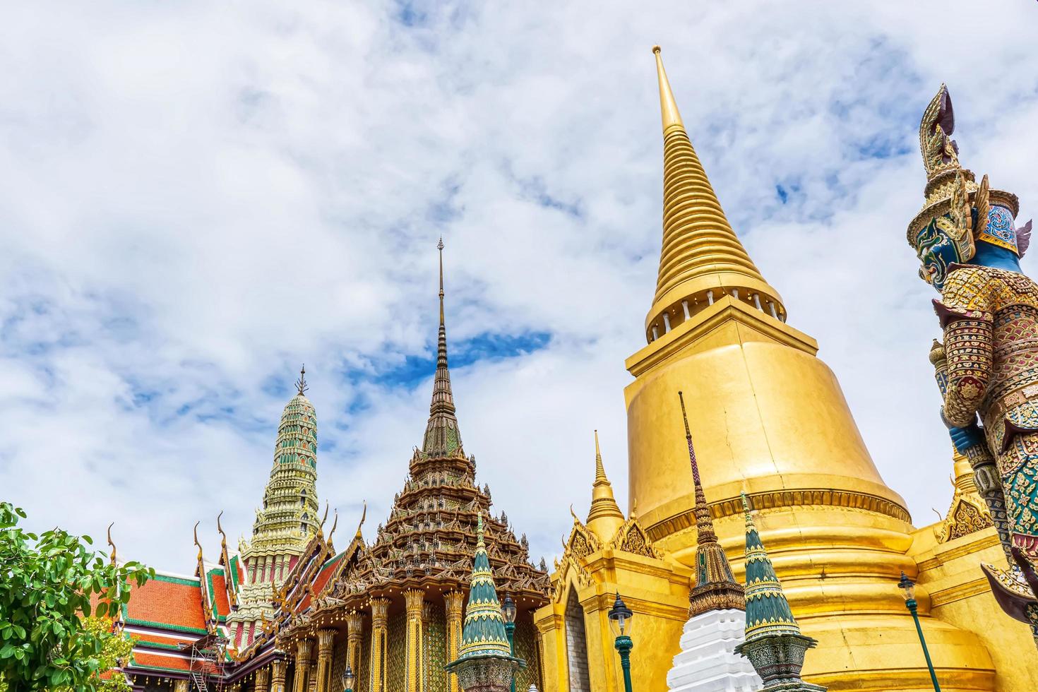 One landmark of Wat Phra Kaew in Bangkok, Thailand. A place everyone in every religion can be viewed. photo