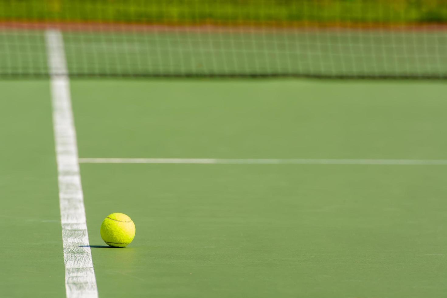 Green tennis ball photo