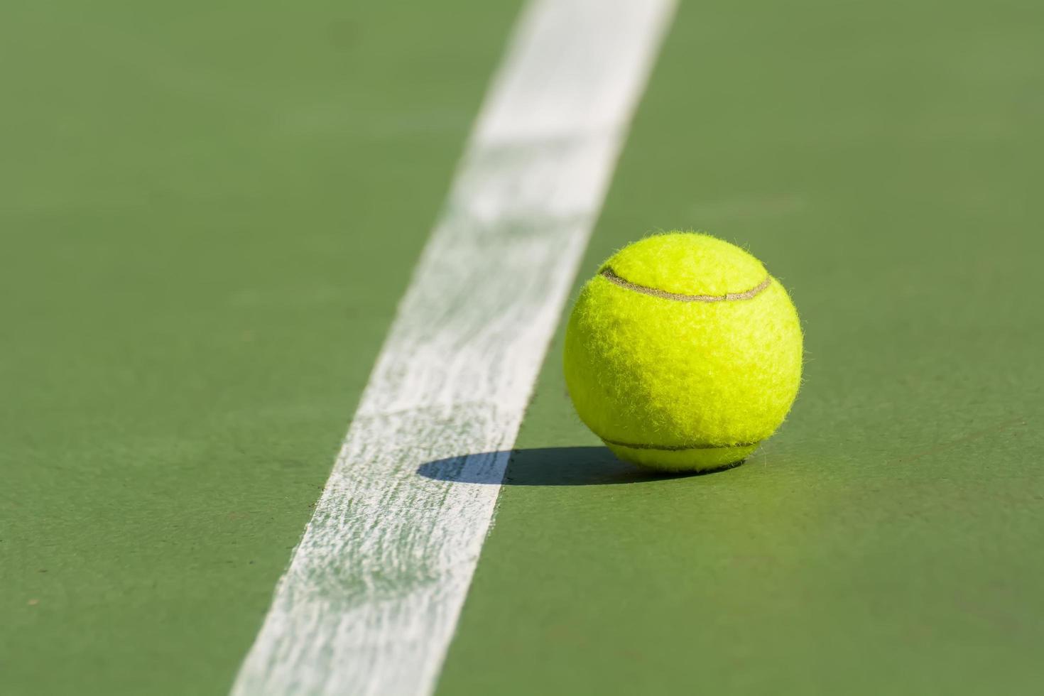 Green tennis ball photo