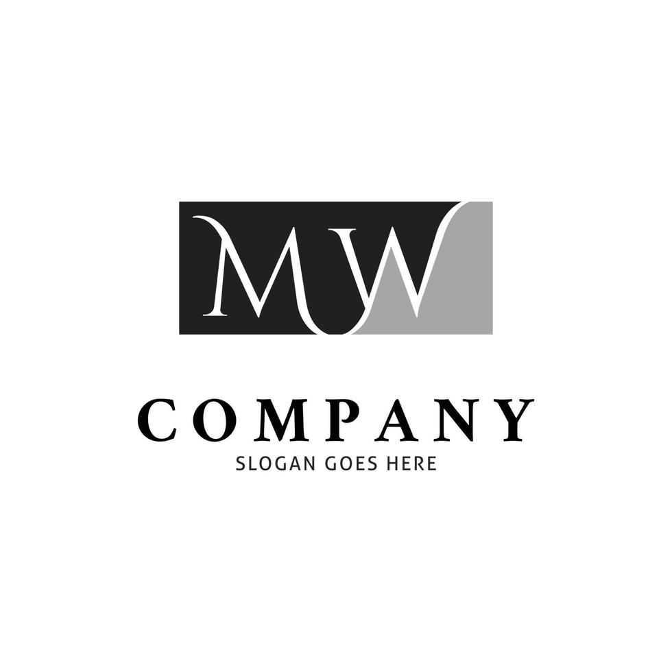 Initial Letter MW Icon Vector Logo Template Illustration Design