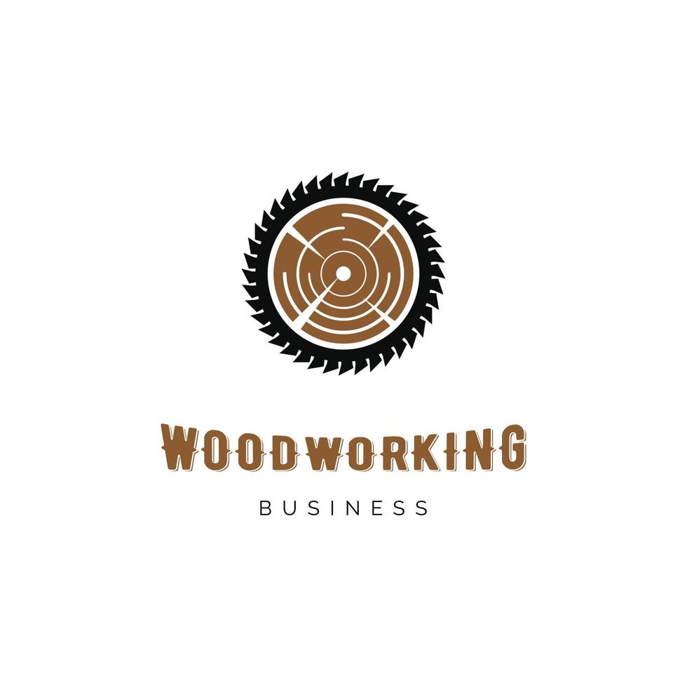 Woodworking icon logo design inspiration vector