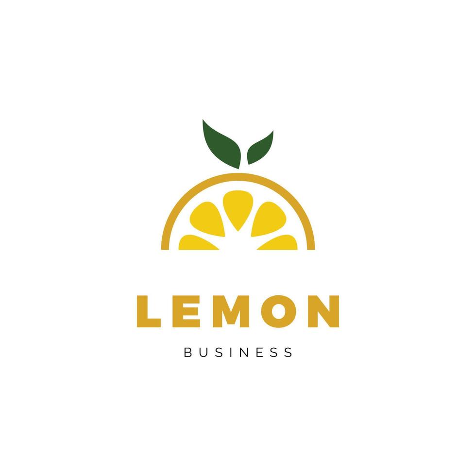 inspiración para el diseño del logotipo del icono de la fruta de limón vector