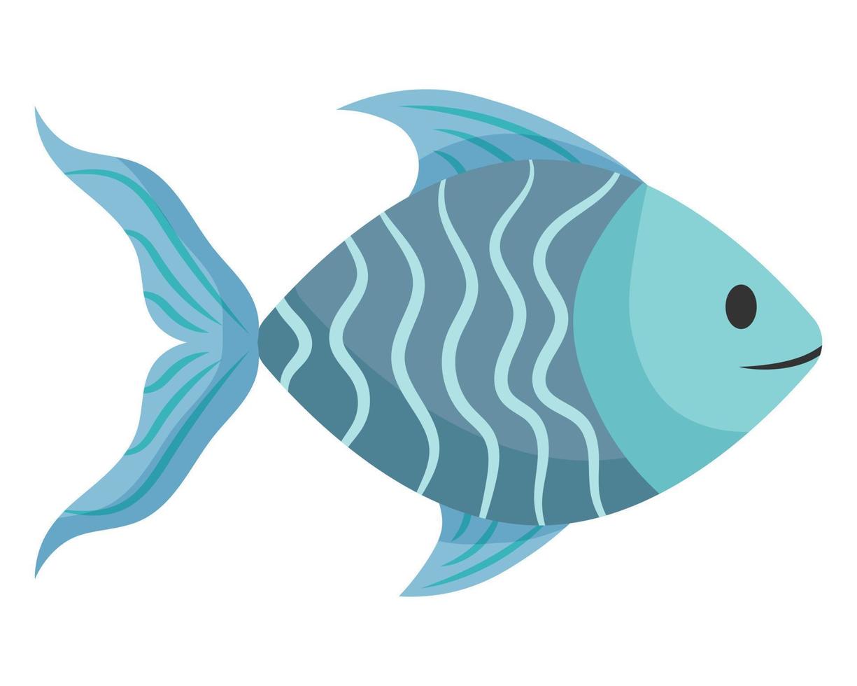 Fish in cartoon style. Fish icon for your design. Vector illustration.