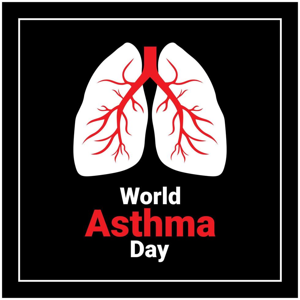 World Asthma Day. vector