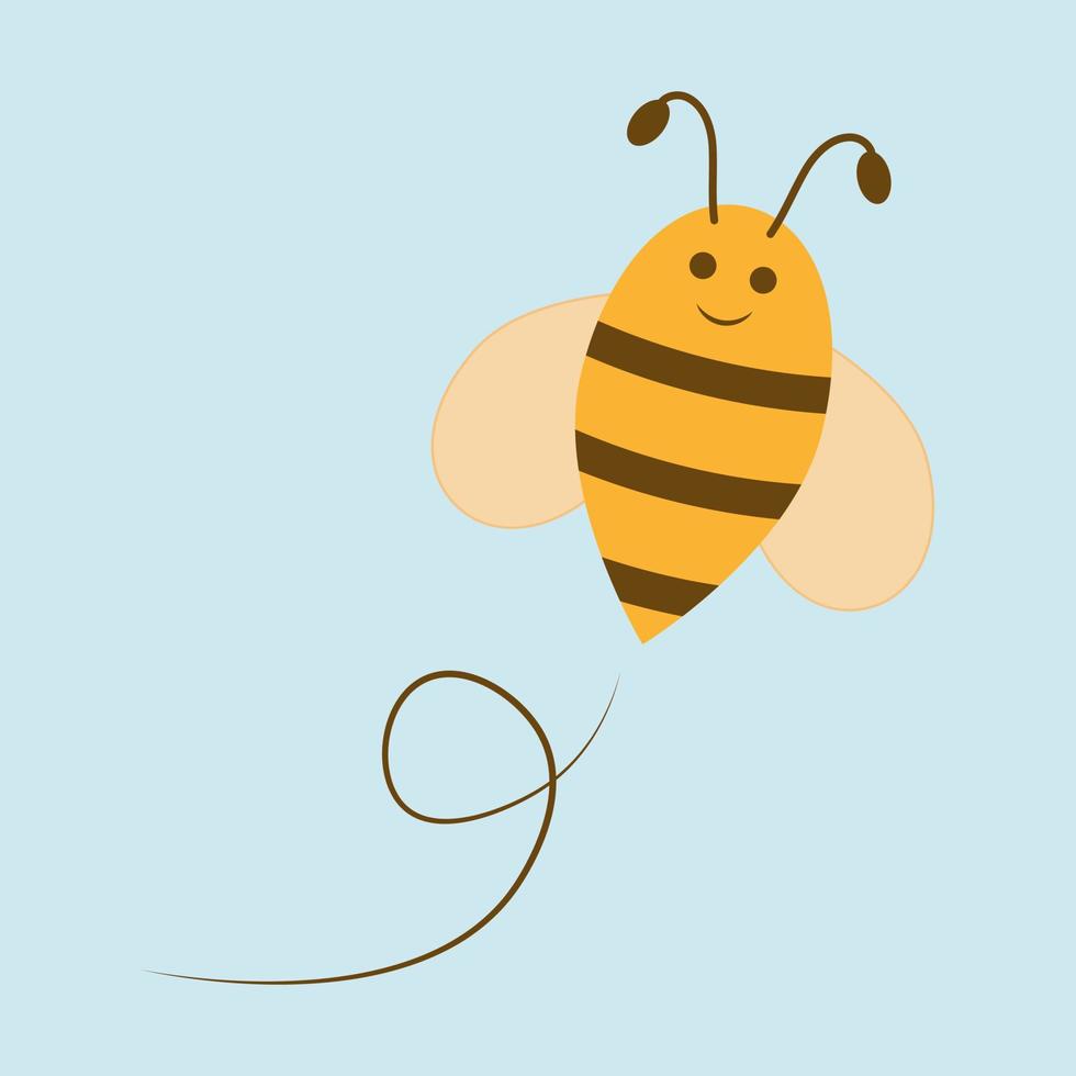 abeja con miel. vector