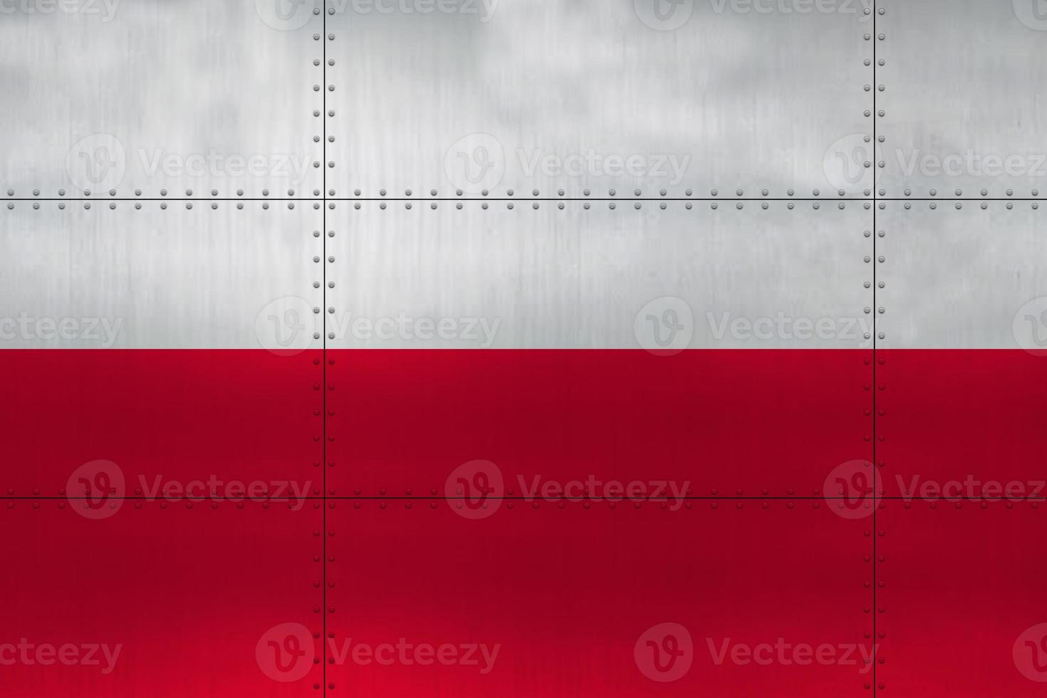 Flag of Poland on metal photo
