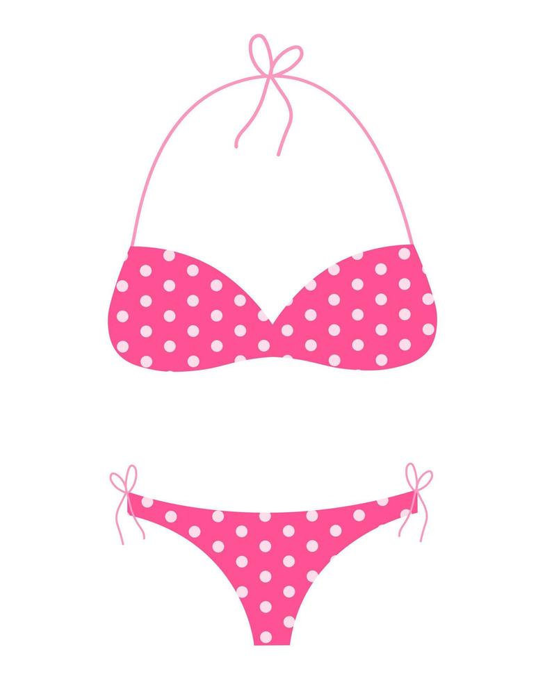 Women's pink swimsuit. Vector illustration. 7987856 Vector Art at Vecteezy