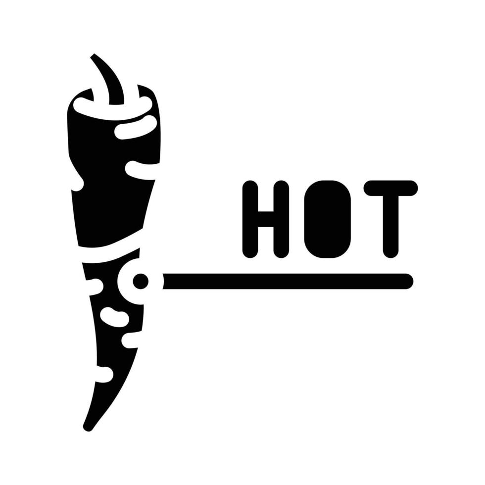 hot spice pepper glyph icon vector illustration