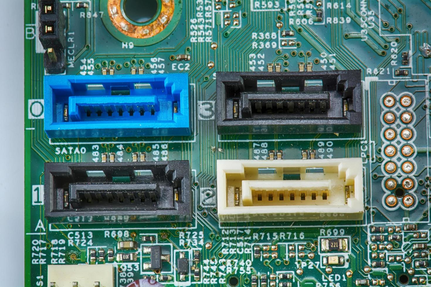 Components of the motherboard photo