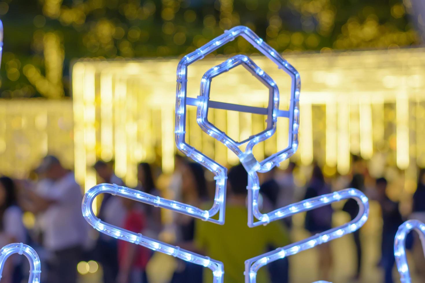 Blur atmosphere in the Merry Christmas and Happy New Year festival. photo