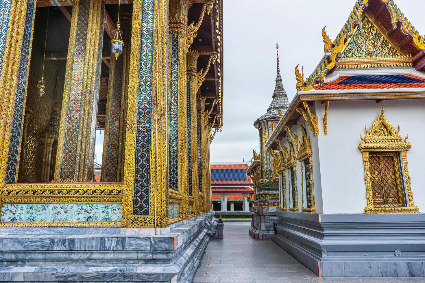 One landmark of Wat Phra Kaew in Bangkok, Thailand. A place everyone in every religion can be viewed. photo