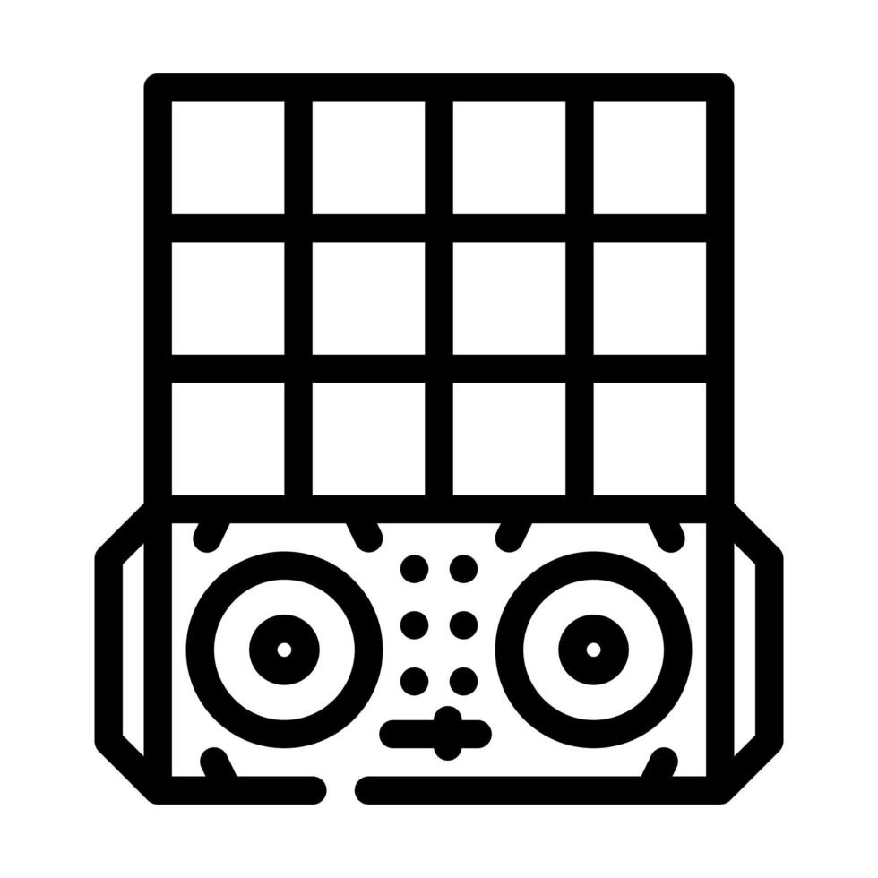 dance floor and dj console line icon vector illustration