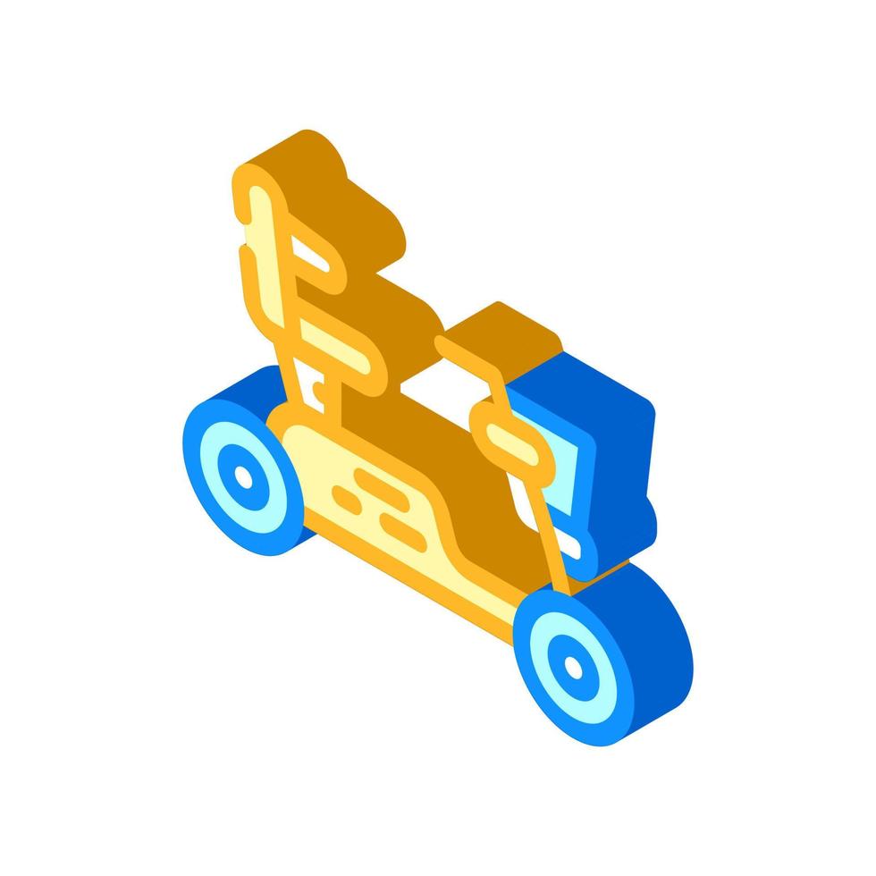 electric scooter for disabled people isometric icon vector illustration