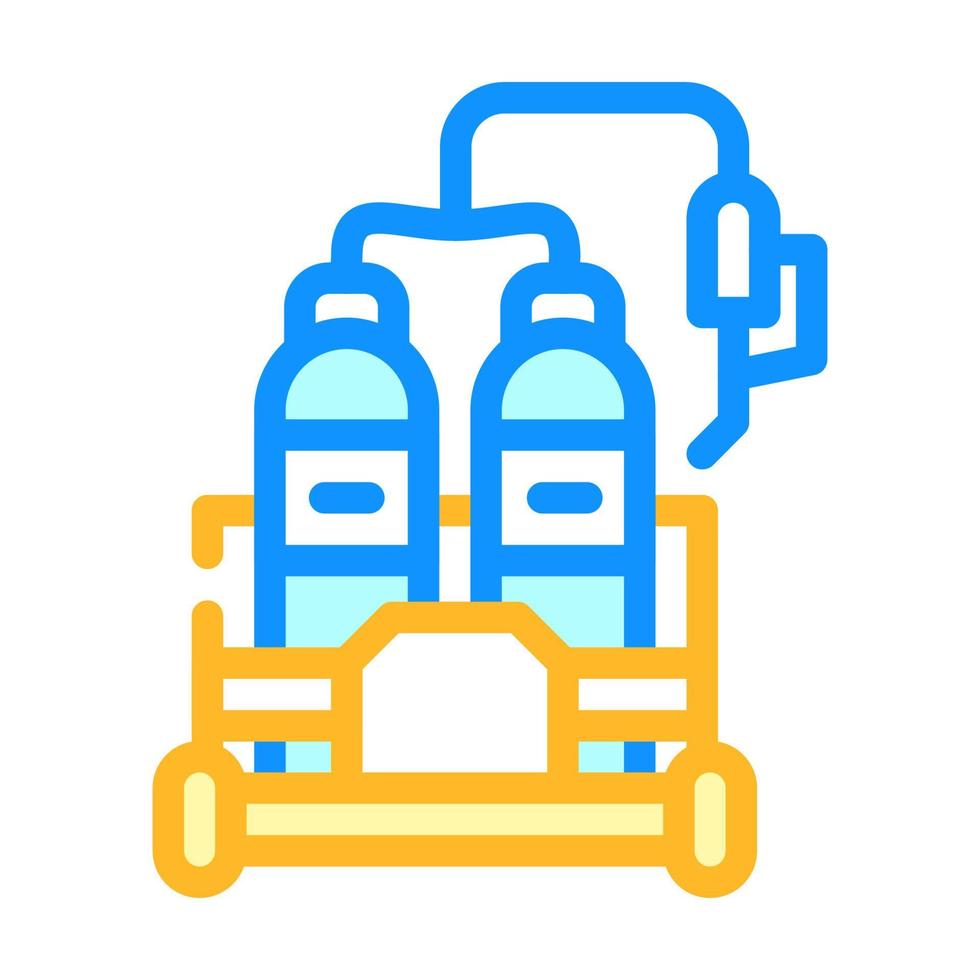 gas welding color icon vector illustration