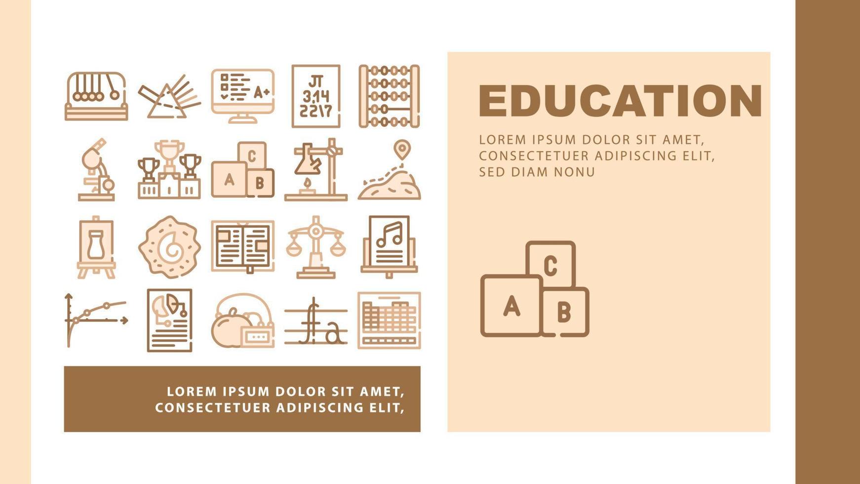 Education Science Landing Header Vector