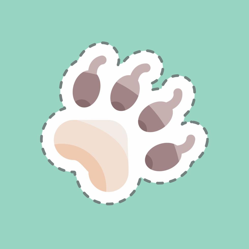 Sticker line cut Fauna. suitable for education symbol. simple design editable. design template vector. simple illustration vector