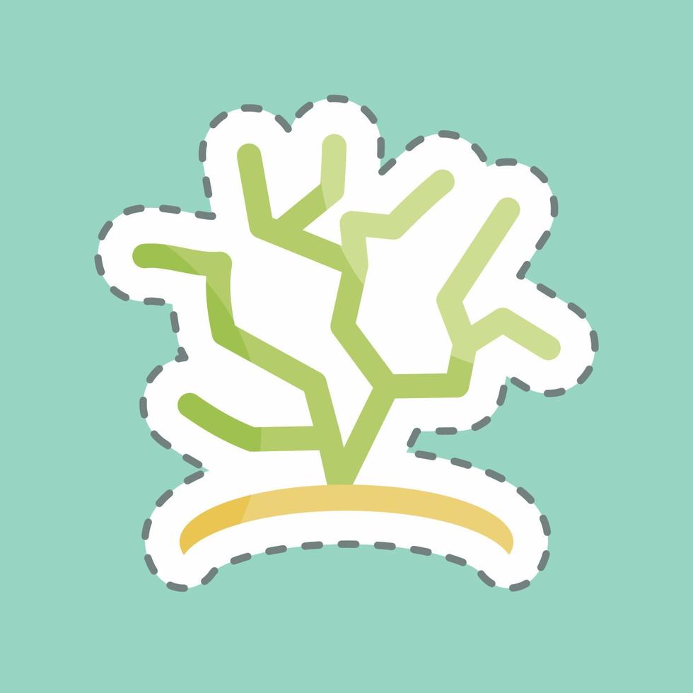 Sticker line cut Coral Reefs. suitable for education symbol. simple design editable. design template vector. simple illustration vector
