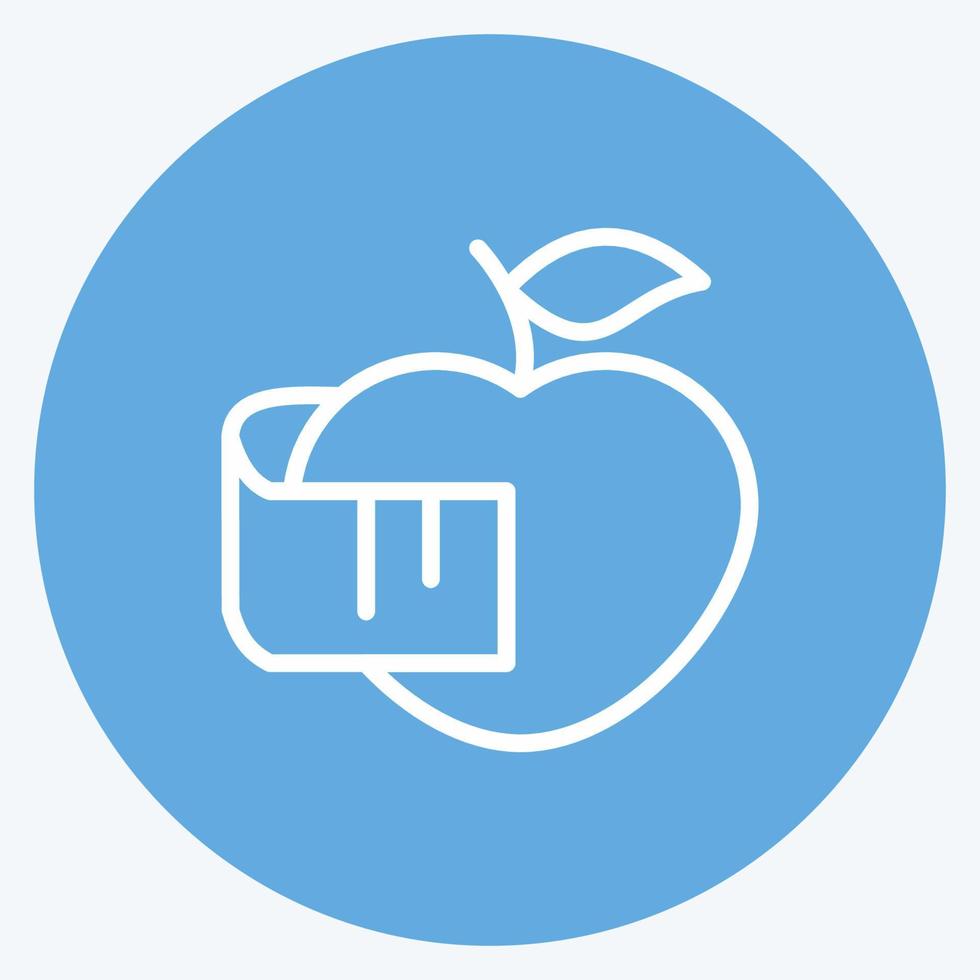 Icon Eco Food. suitable for education symbol. blue eyes style. simple design editable. design template vector. simple illustration vector