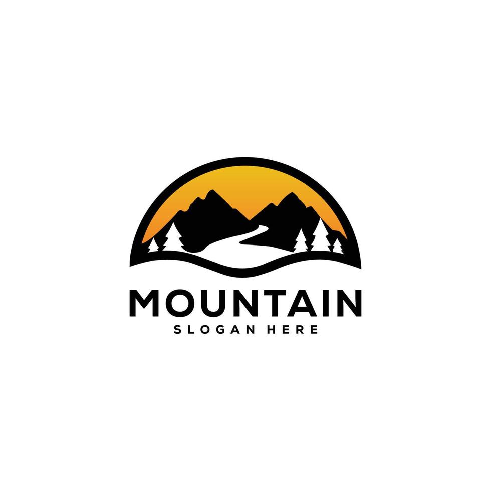 mountain logo vector vintage emblem