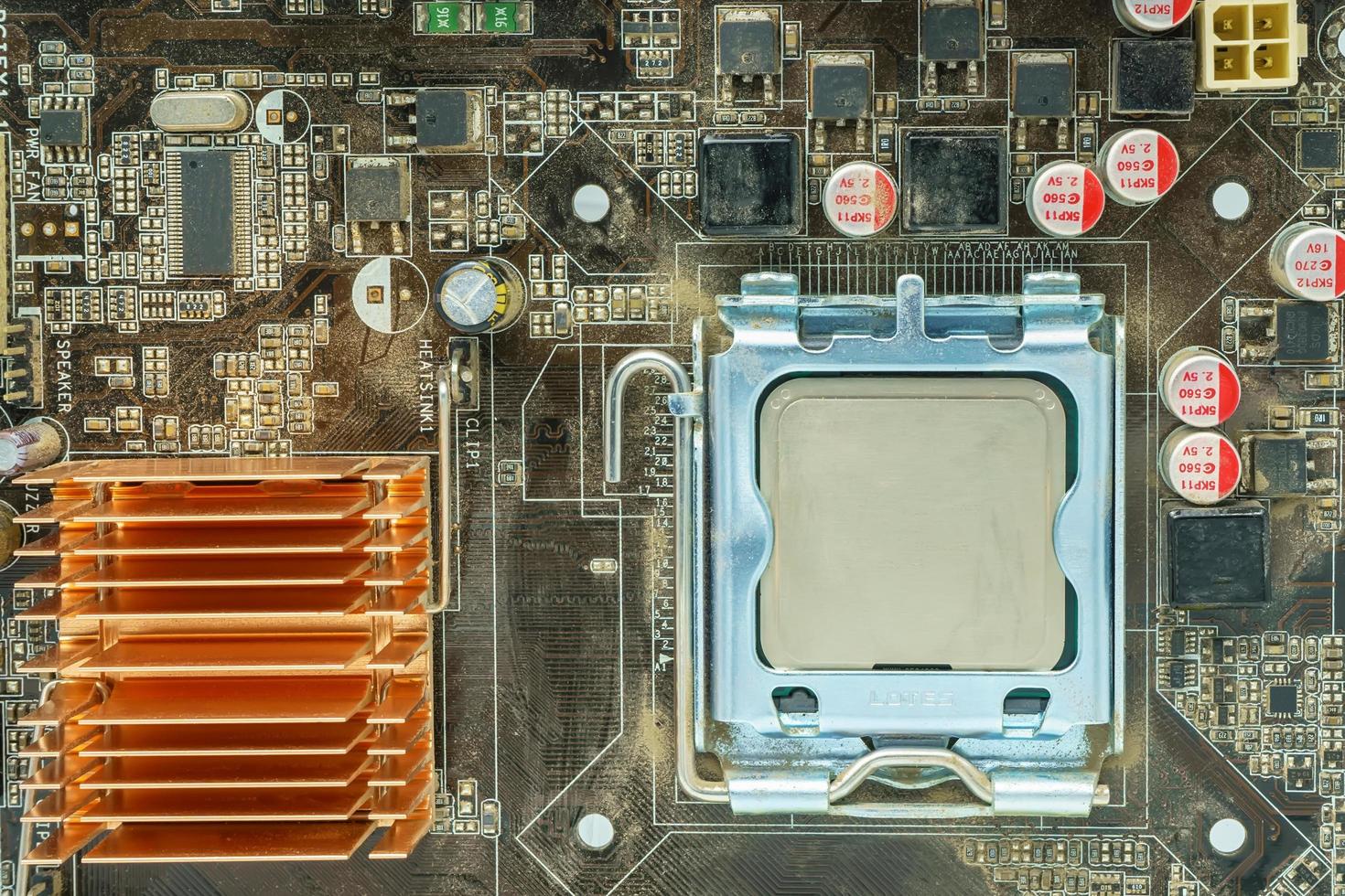 Components of the motherboard photo