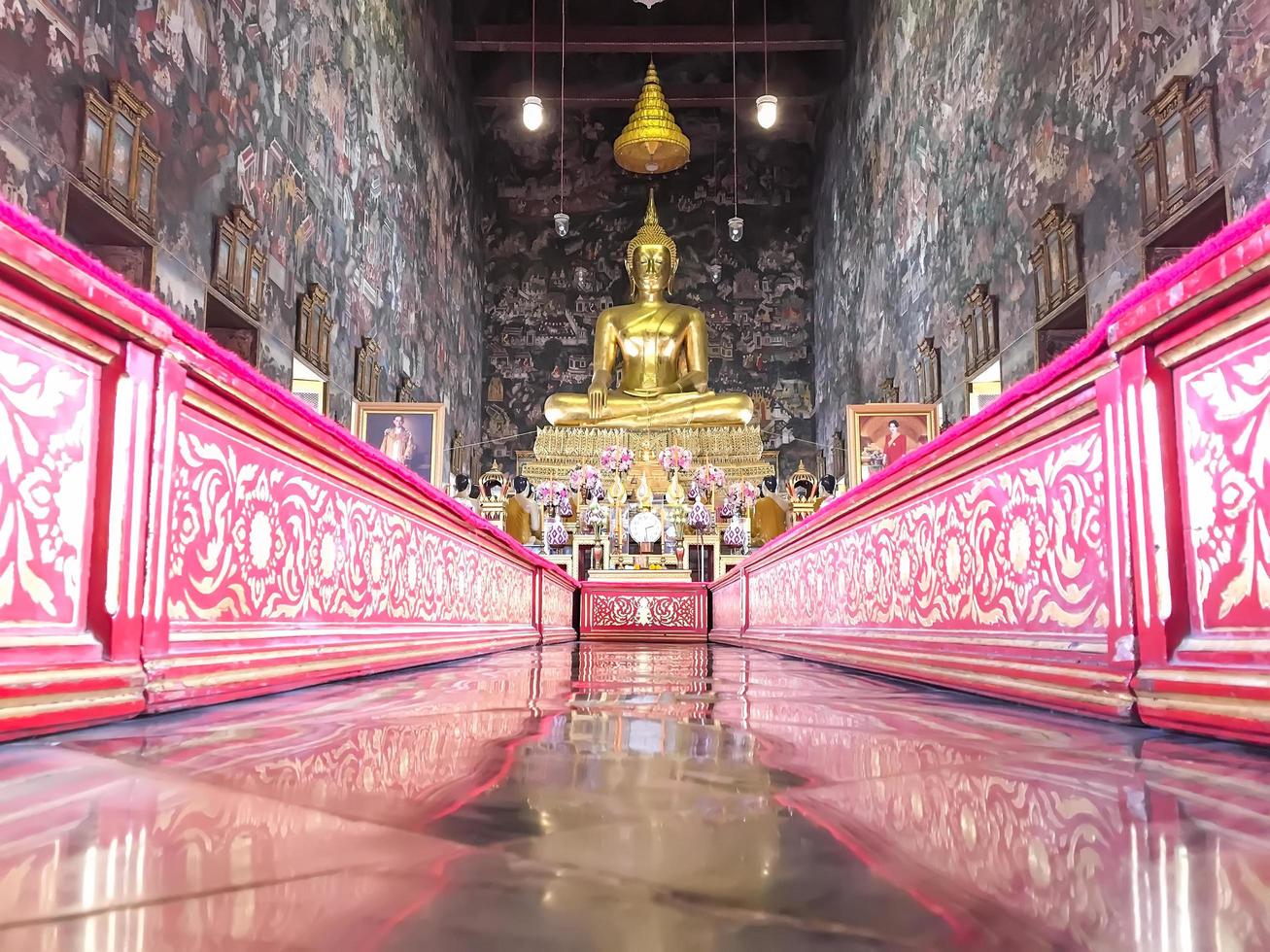 Wat Suthat is landmark in Thailand photo