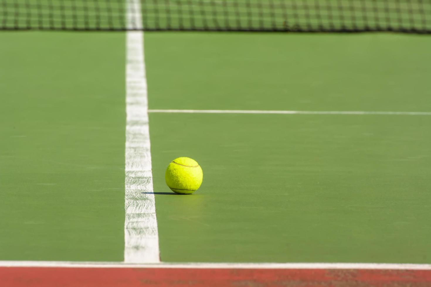 Green tennis ball photo