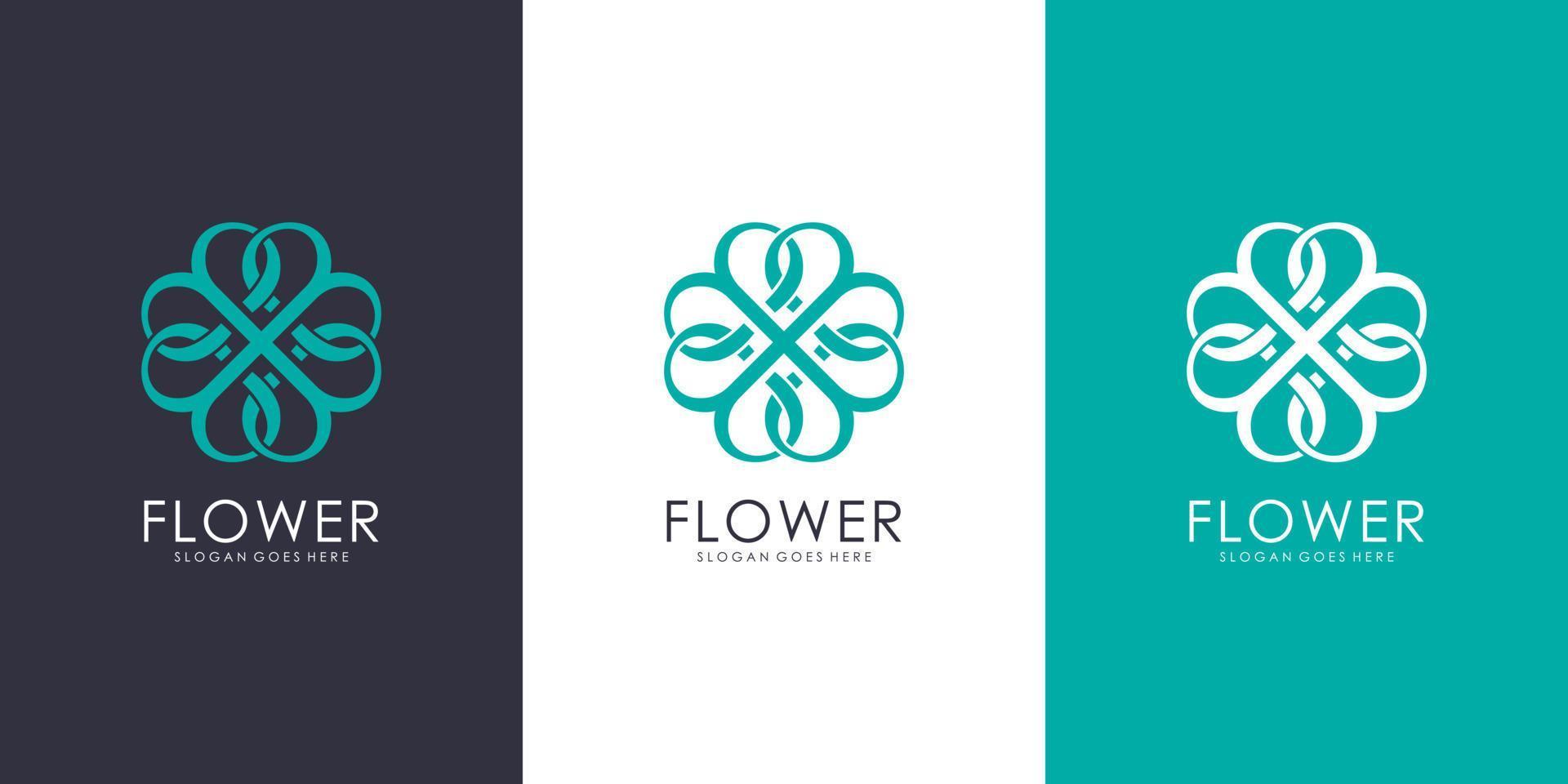 nature flower logo premium vector