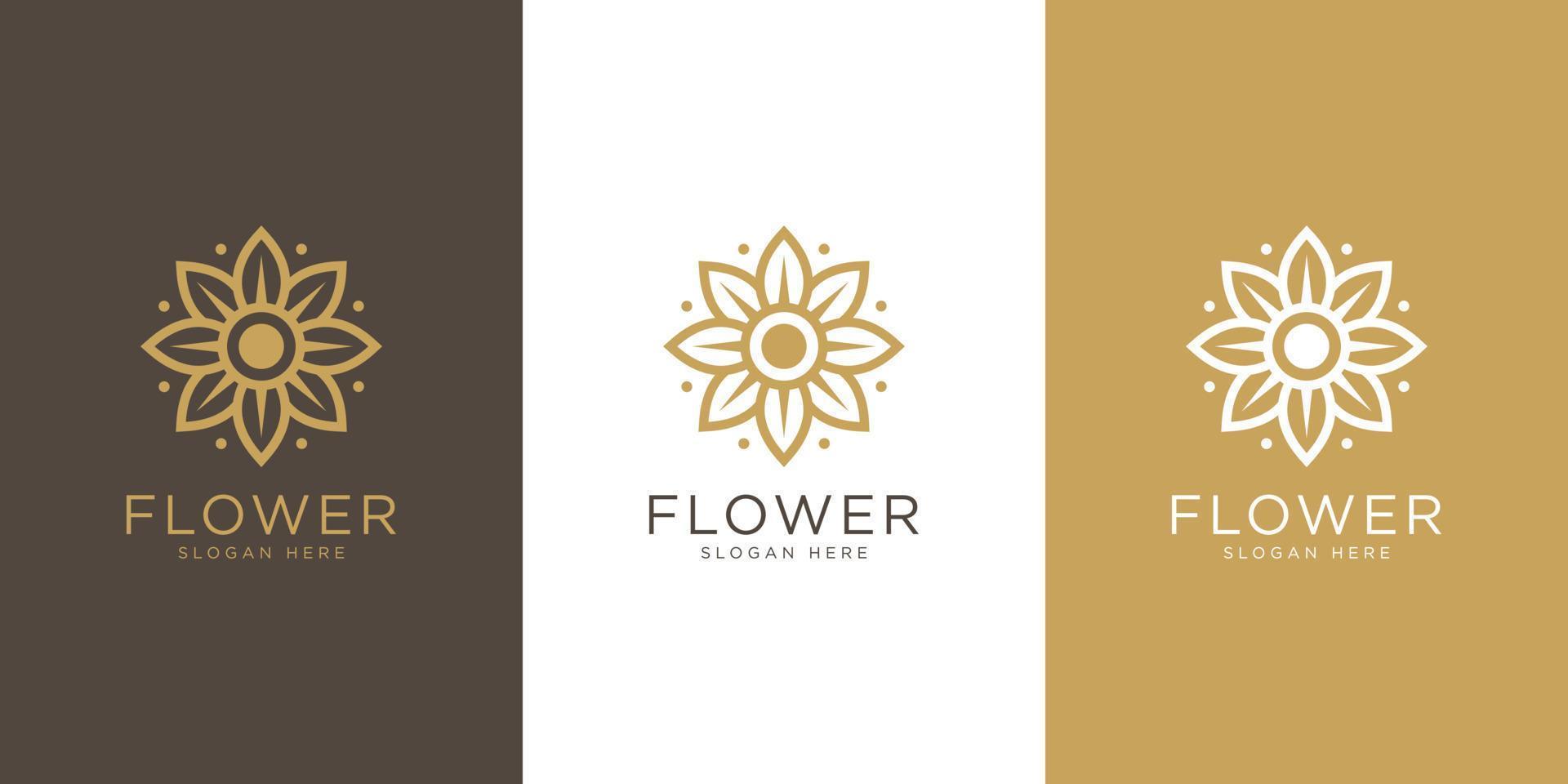 nature flower logo premium vector