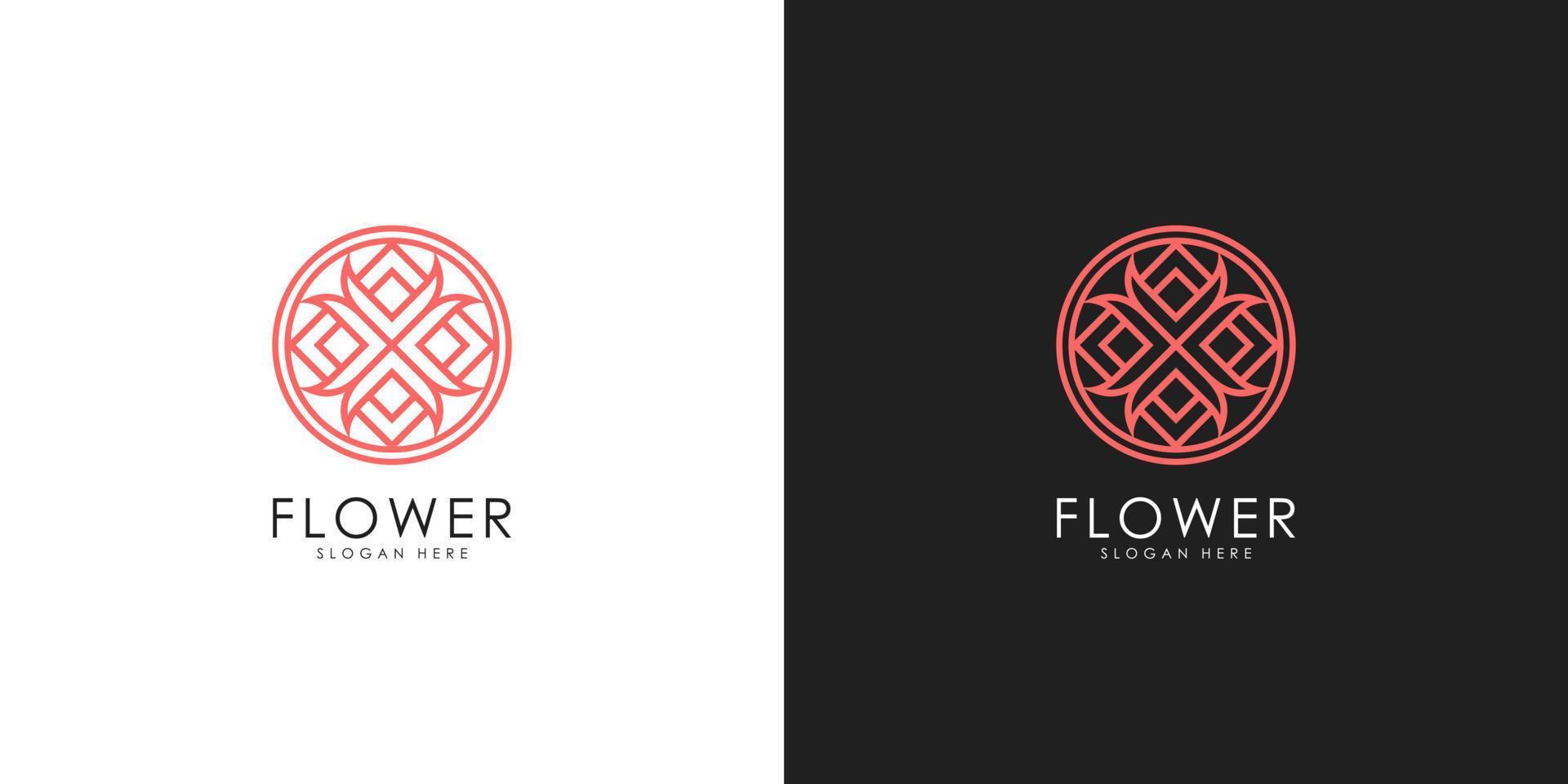 nature flower logo premium vector