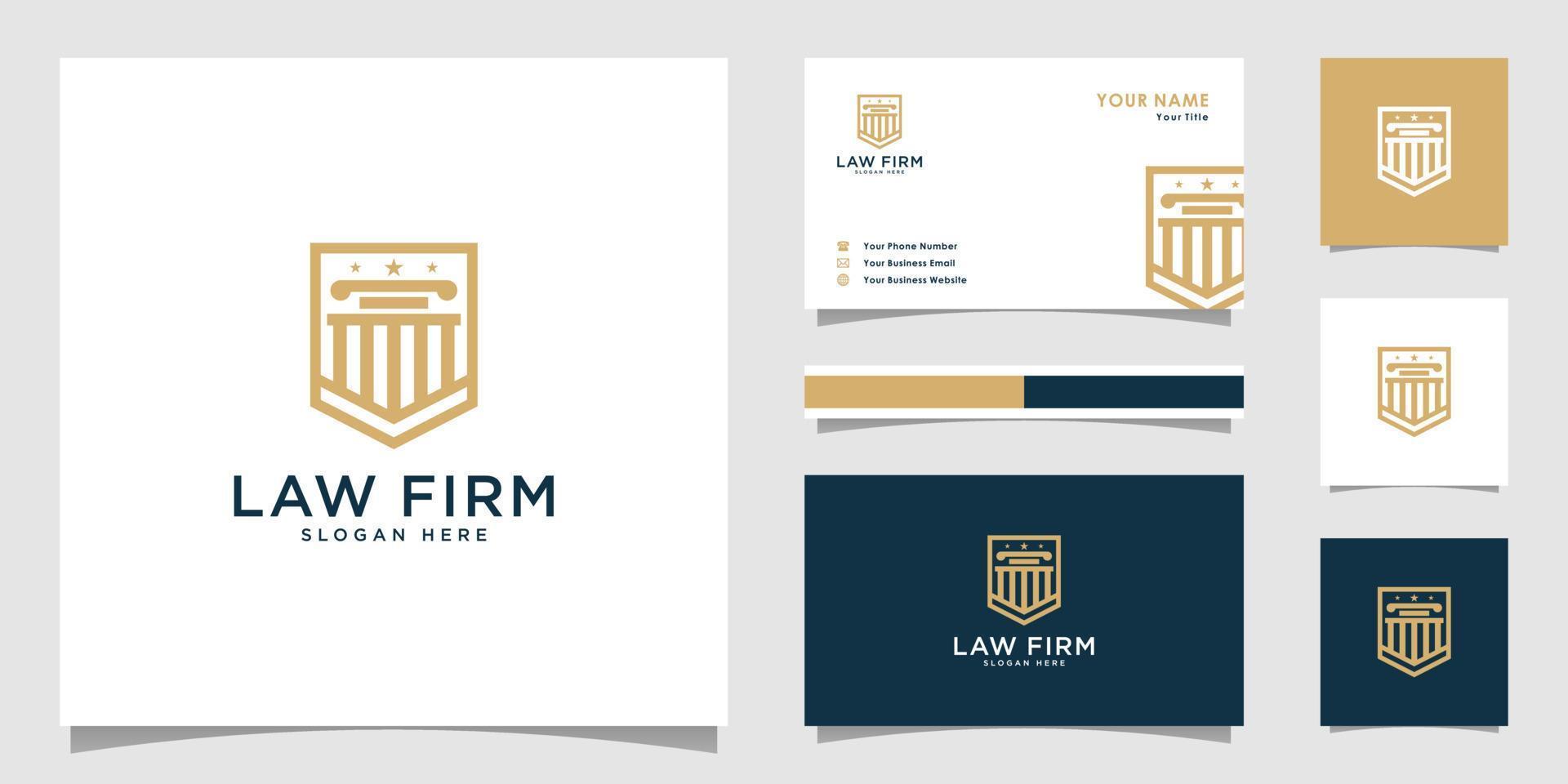 law firm shield logo vector design